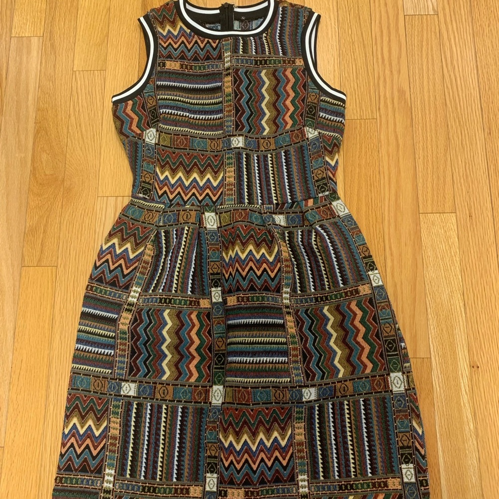 Multicolor Geometric Pattern Dress - Picture 1 of 3
